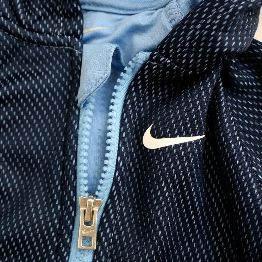 Nike Hooded Zip Fleece Lined Bodysuit Coverall Size 6M